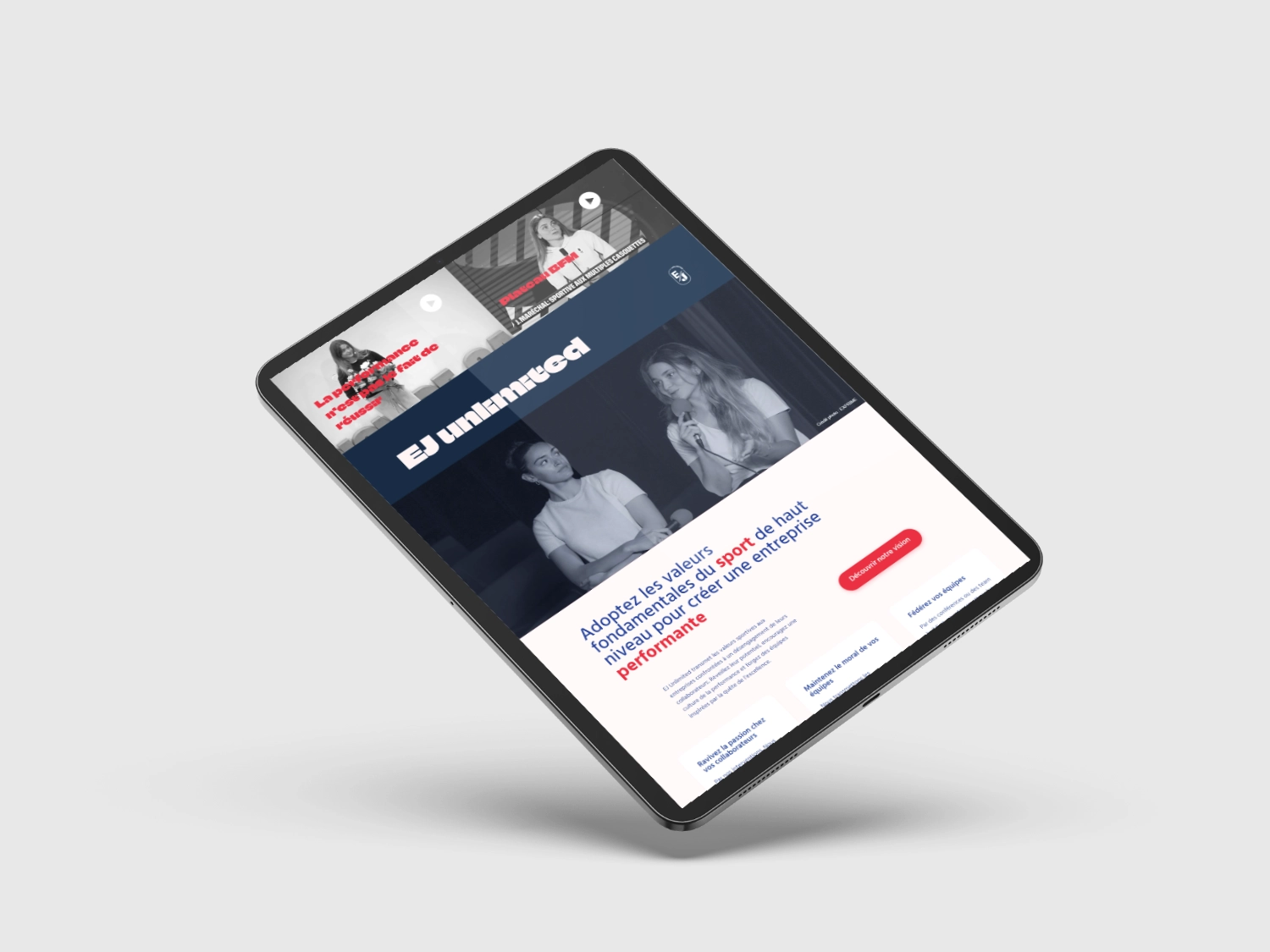 Aperçu du site Jade Maréchal sur tablette