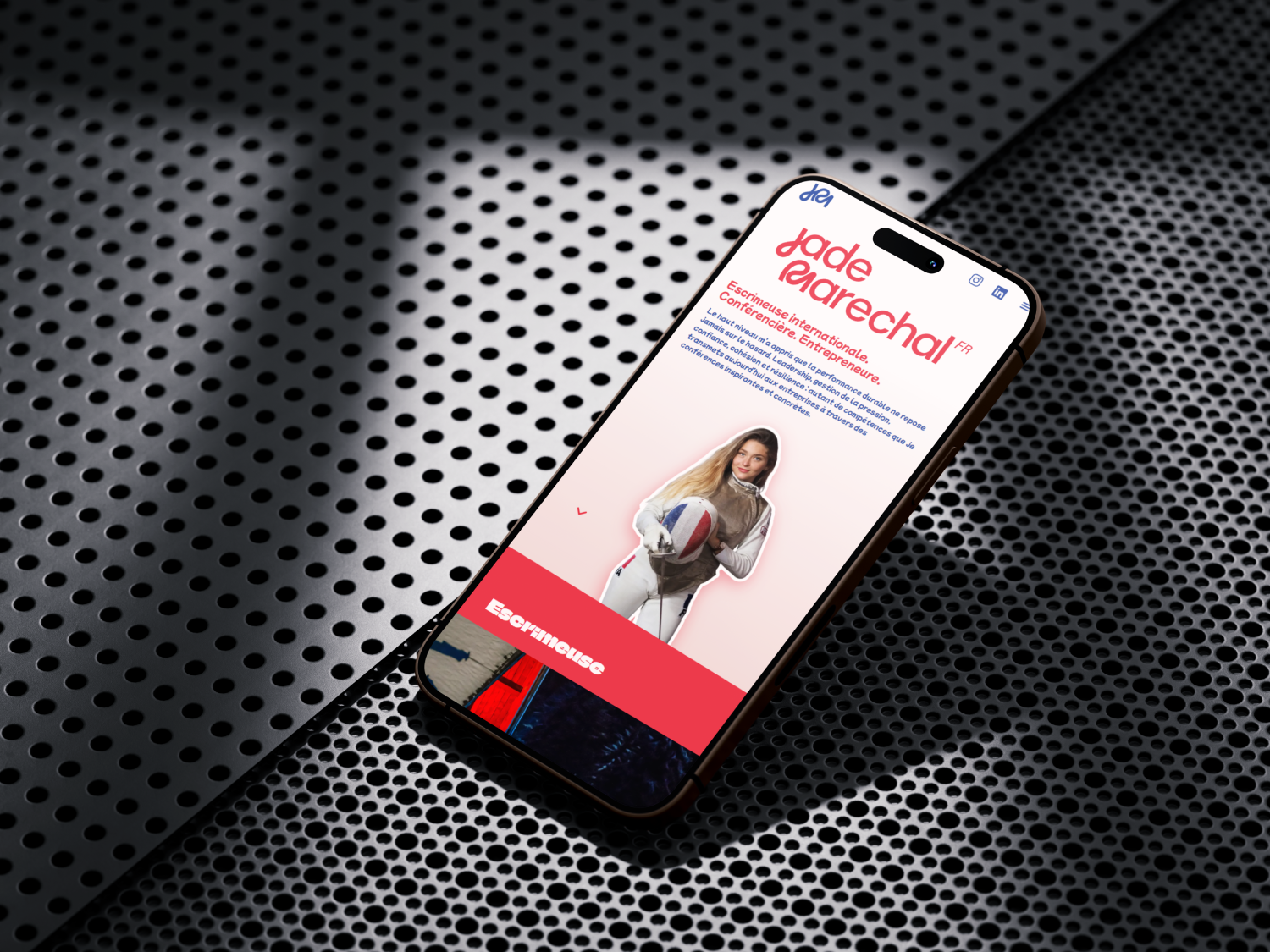 Aperçu du site Jade Maréchal sur mobile