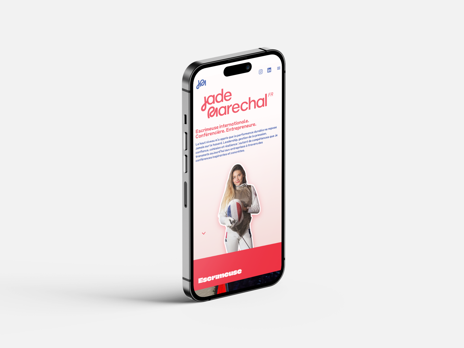 Aperçu du site Jade Maréchal sur mobile